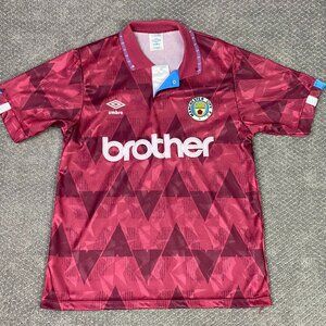 Vintage Manchester City Jersey Men's 97-102cms Medium Umbro 1990 1991 1992